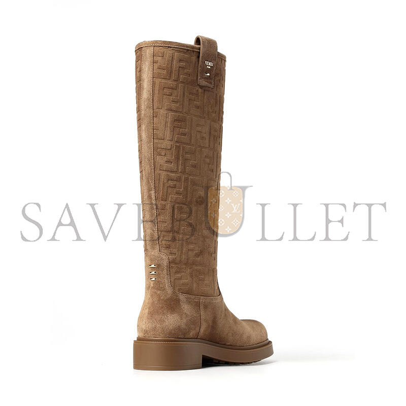 F**di thread light brown suede boots 8w8574ay9pf0xfy
